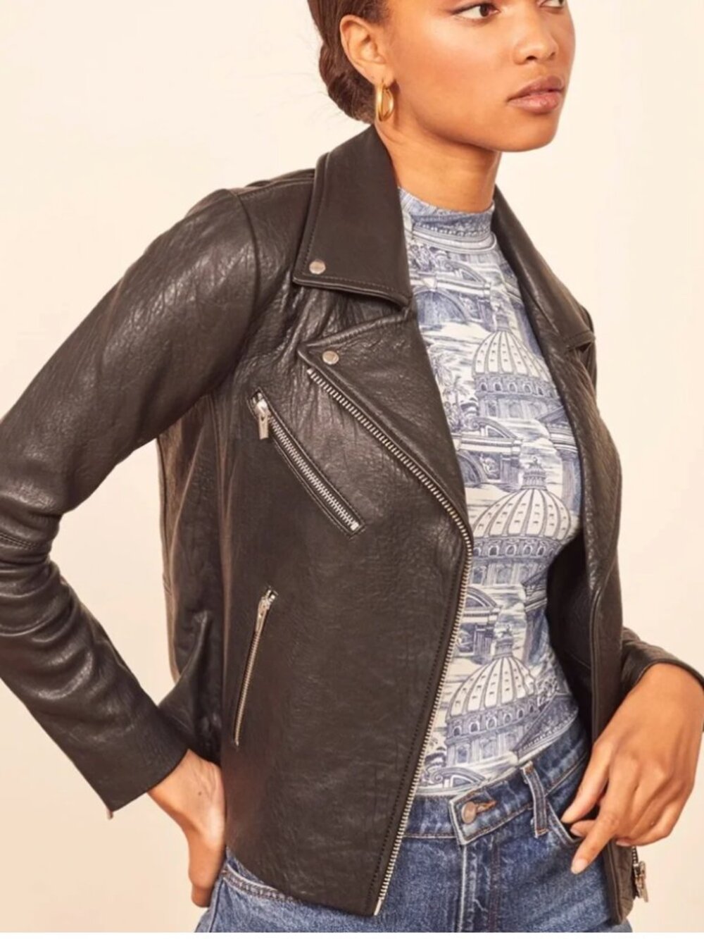 Reformation Veda Bad Leather Jacket
